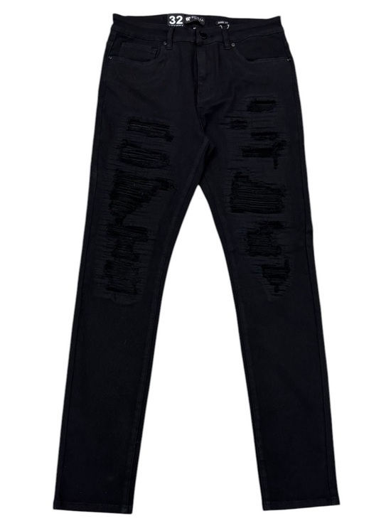 Waimea Other - Waimea Distressed Black Men's Skinny Jeans